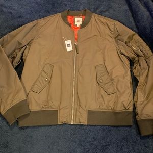 GAP Women’s XL Bomber Jacket Olive Green